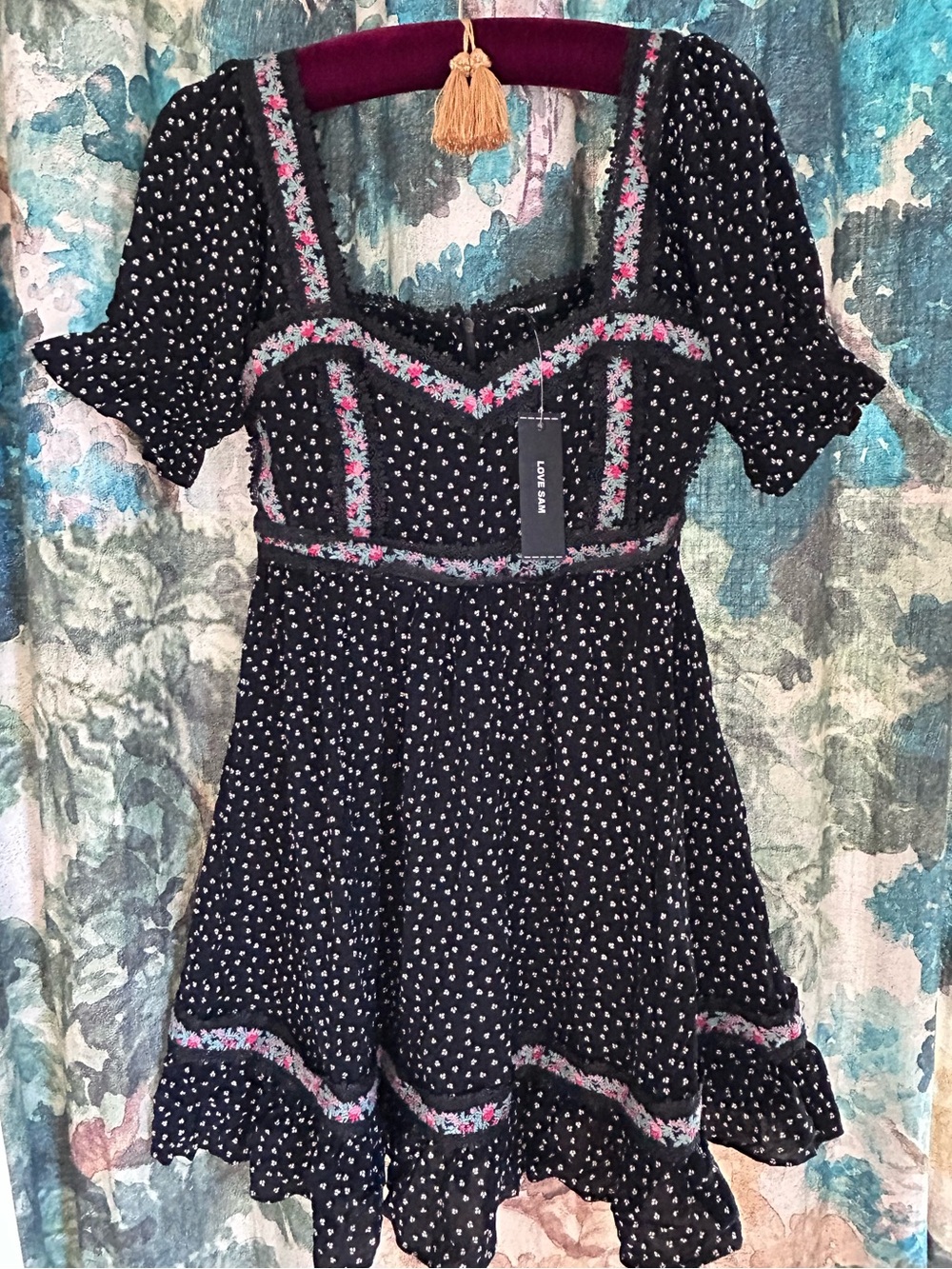 LOVE SAM “Cassandra” Wildflower Mini Dress